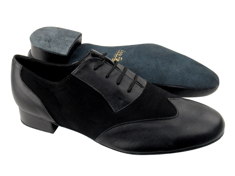 M100101 Black Leather_Black Nubuckwith 1&quot; Standard heel in the photo