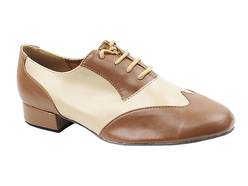 M100101 133 Coffee Brown PU_F_B_60 PU_M with 1&quot; Heel in the photo