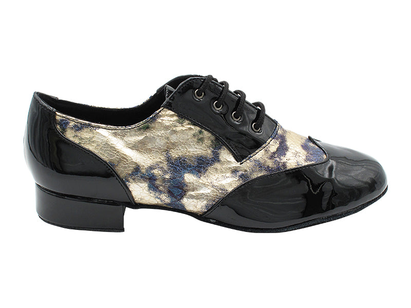 M100101 Black Patent_F_B_291 Black Gold Granite_M with Men 1&quot; Standard Heel (2002) in the photo
