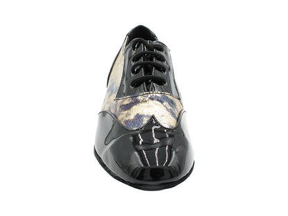 M100101 Black Patent_F_B_291 Black Gold Granite_M with Men 1&quot; Standard Heel (2002) in the photo
