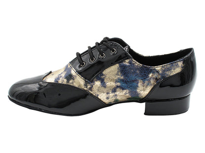 M100101 Black Patent_F_B_291 Black Gold Granite_M with Men 1&quot; Standard Heel (2002) in the photo