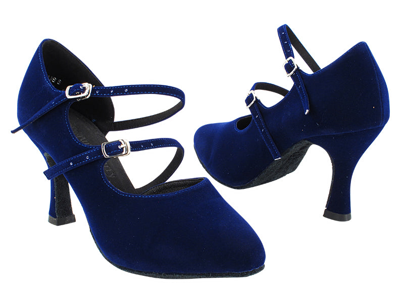 PP201 252 Blue Velvet with 3&quot; Heel (YQG) in the photo