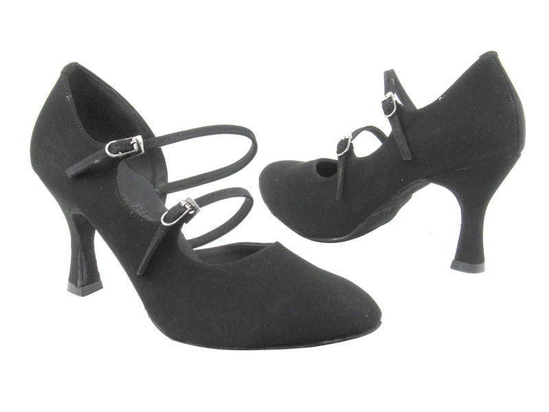 PP201 BA57 Black Nubuck with 3&quot; heel in the photo