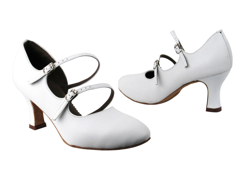 PP201 BB12 White Leather with 2.5&quot; heel in the photo