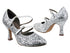 PP201 BF15 Silver Sparkle_BA32 Silver Leather Strap with 3" heel in the photo