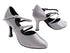 PP201 180 Grey Satin with 3" Flare Heel (YQG) in the photo