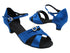 PP204 114 Dark Blue Satin with 1.2" Cuban Heel (CI) in the photo