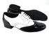 PP301 Black Patent & White Leather with 1" Heel in the photo