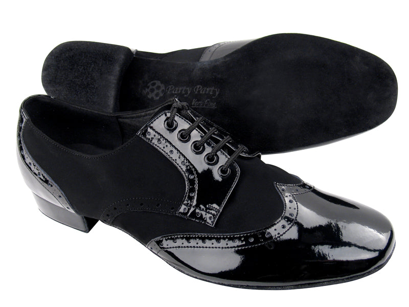 PP301 BB2 Black Patent_L_BA57 Black Nubuck with 1&quot; Standard heel in the photo