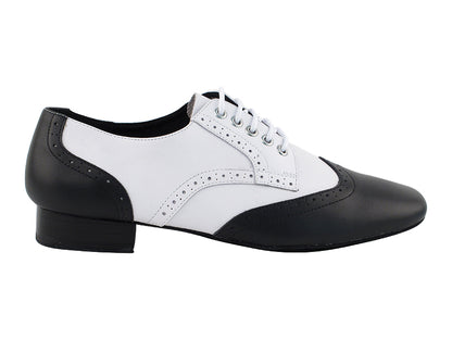 PP301 Black Leather &amp; White Leather