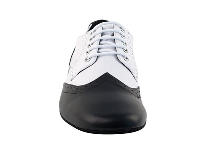 PP301 Black Leather &amp; White Leather