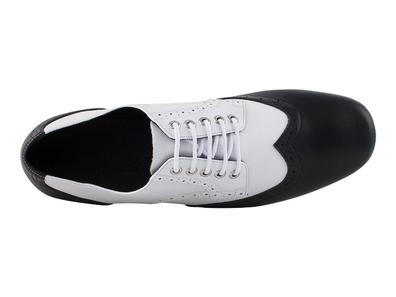 PP301 Black Leather &amp; White Leather
