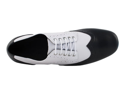 PP301 Black Leather &amp; White Leather