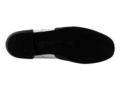 PP301 Black Leather &amp; White Leather