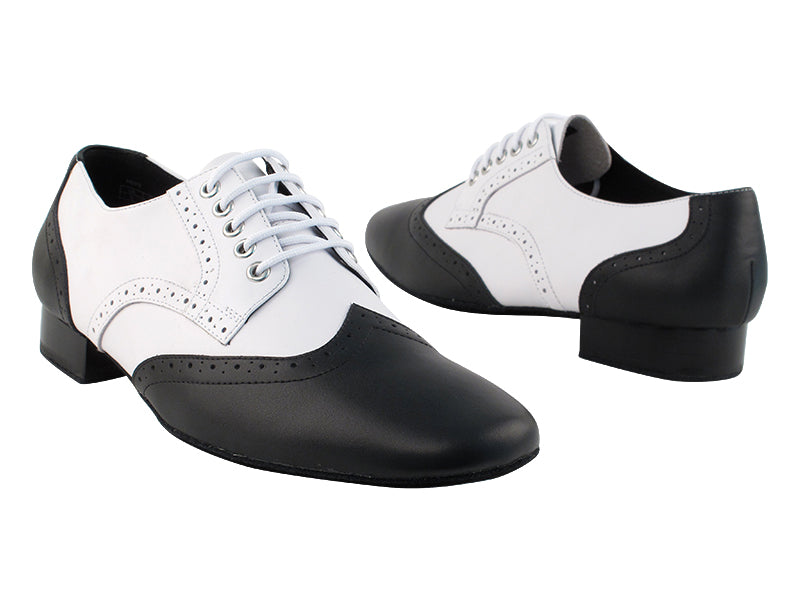 PP301 Black Leather &amp; White Leather