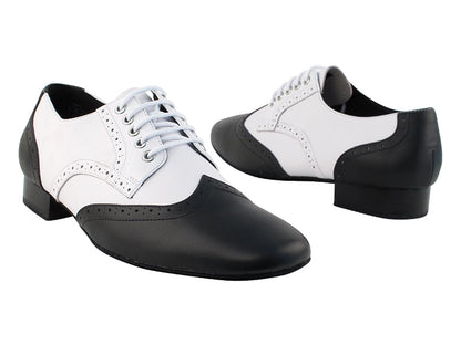PP301 Black Leather &amp; White Leather