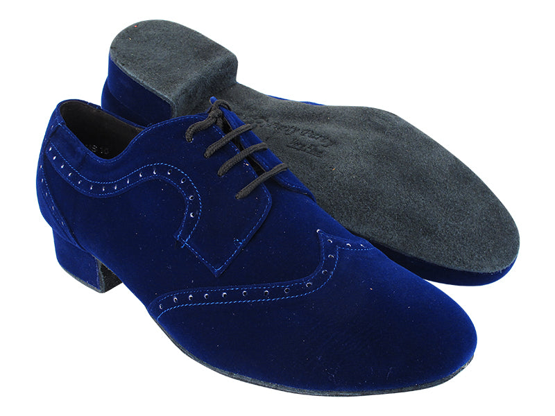 PP302 252 Blue Velvet with 1" heel in the photo