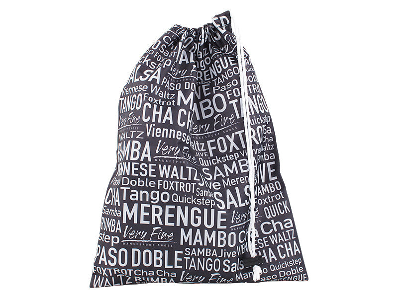 Polyester drawstring Shoe Bag - Black