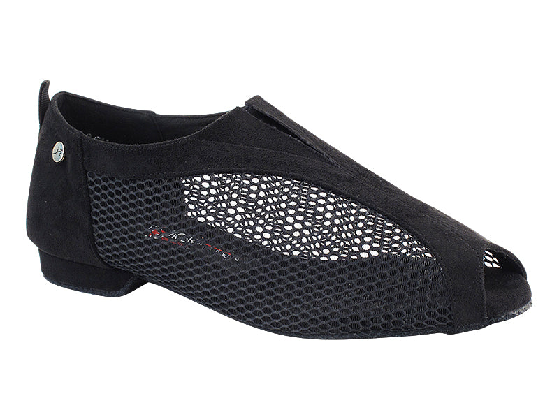 ProComfort30 Black Oxford Nubuck &amp; Black Mesh with flat EVA heel in the photo