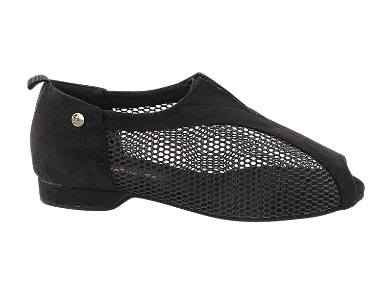 ProComfort30 Black Oxford Nubuck &amp; Black Mesh with flat EVA heel in the photo