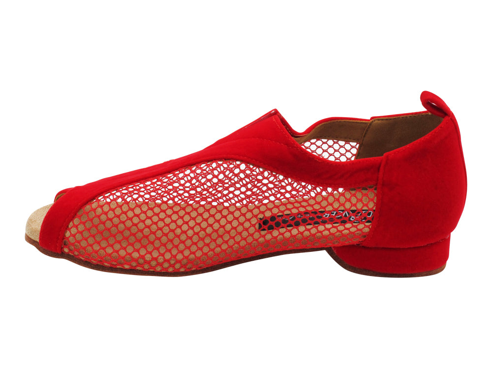 ProComfort30 Red Oxford Nubuck &amp; Red Mesh with flat EVA heel in the photo