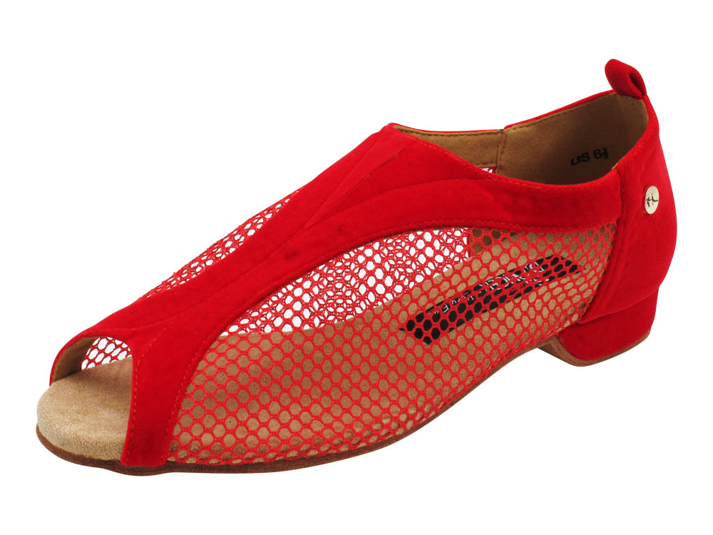 ProComfort30 Red Oxford Nubuck &amp; Red Mesh with flat EVA heel in the photo