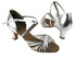 S1001 BF28 Silver Scale_BA32 Silver Leather_X-Strap Arch with 2" slim heel in the photo