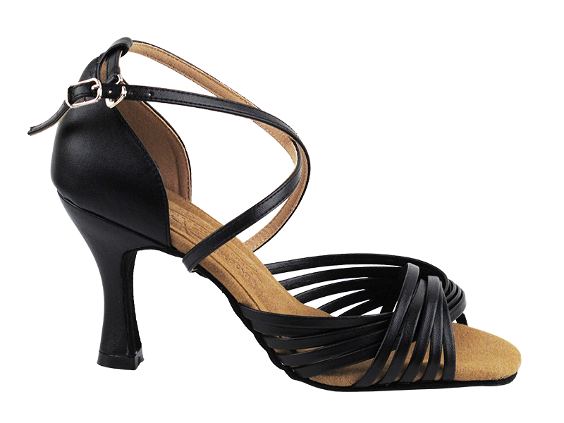 S1001 Black Leather with 3" Heel in the photo
