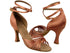 S1001 Tan Satin with 3" Flare heel in the photo