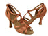 S1002 Tan Satin with 3" Flare heel in the photo