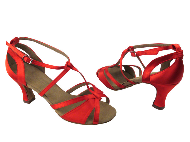 S1002 BD15 Red Satin with 2.5&quot; Heel in the photo