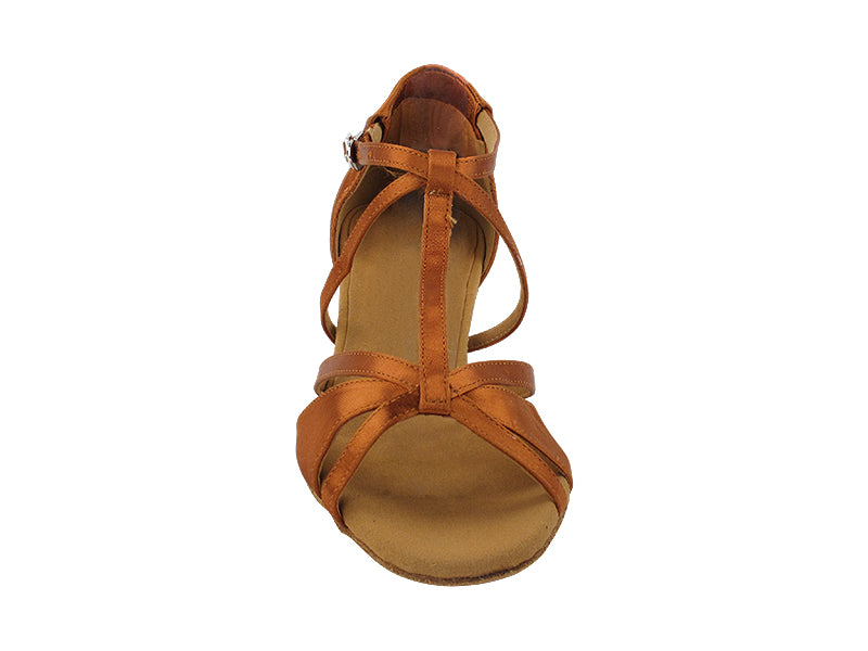 S1002C Copper Tan Satin with 1.2&quot; Cuban Heel (CI) in the photo