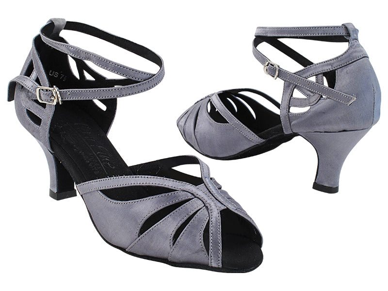 S1003 180 Grey Satin with 2.5" Heel (2040) in the photo