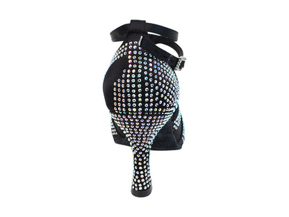 S1005CC Black Satin with (YQG) 3 inch heel in the photo