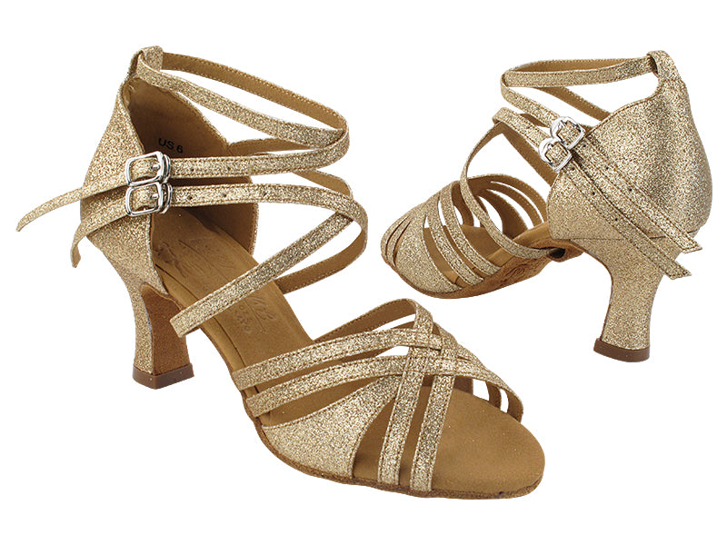 S1006 08 Rose Gold Stardust with 2.5" Spool Heel (PG) in the photo