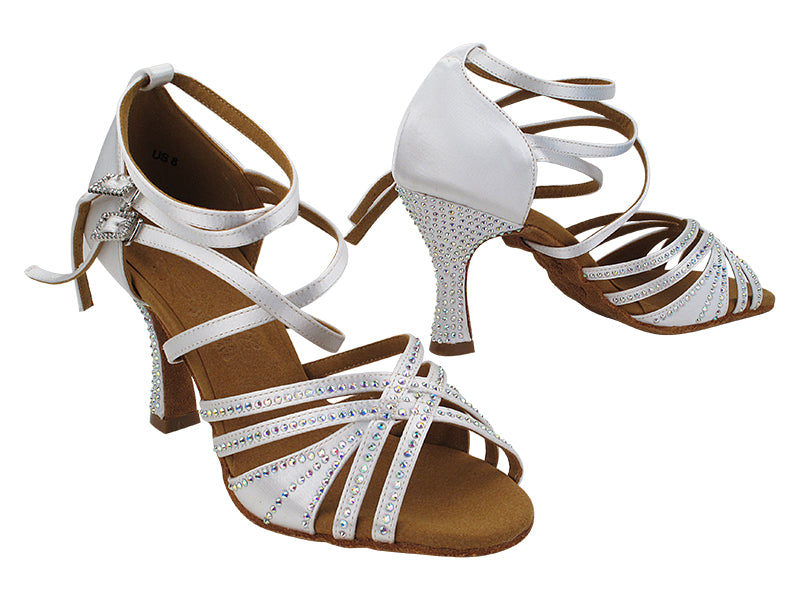 S1006 85 White Satin with 3&quot; Heel (YQG) in the photo