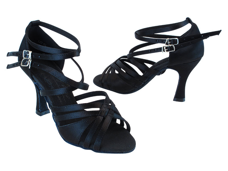 S1006 Black Satin with 3&quot; Heel (YQG) in the photo