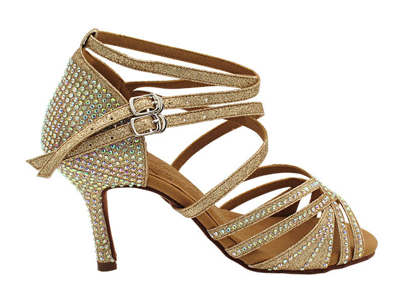 S1006CC 08 Rose Gold Stardust with 3" Slim Heel (6646) in the photo