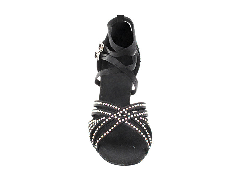 S1006CCMixTwoEmerald Black Satin with 2.5" Spool Heel (PG) in the photo