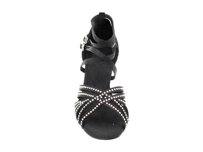 S1006CCMixTwoEmerald Black Satin with 2.5" Spool Heel (PG) in the photo