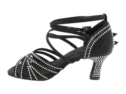S1006CCMixTwoEmerald Black Satin with 2.5" Spool Heel (PG) in the photo