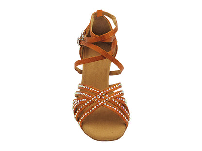 S1006CCMixTwoEmerald Copper Tan Satin with 2.5" Spool Heel (PG) in the photo