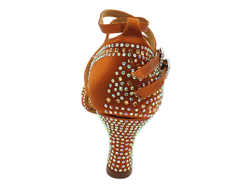 S1006CCMixTwoEmerald Copper Tan Satin with 2.5" Spool Heel (PG) in the photo