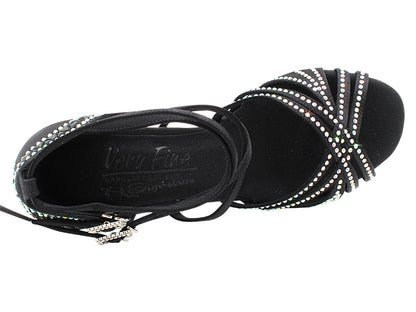 S1006CCMixTwoEmerald Black Satin with 2.5" Spool Heel (PG) in the photo
