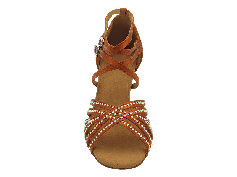 S1006CCMixTwoTri Copper Tan Satin with 2.5" Spool Heel (PG) in the photo