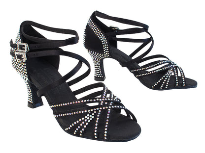 S1006CC Black Satin with (PG) 2.5" Heel in the photo