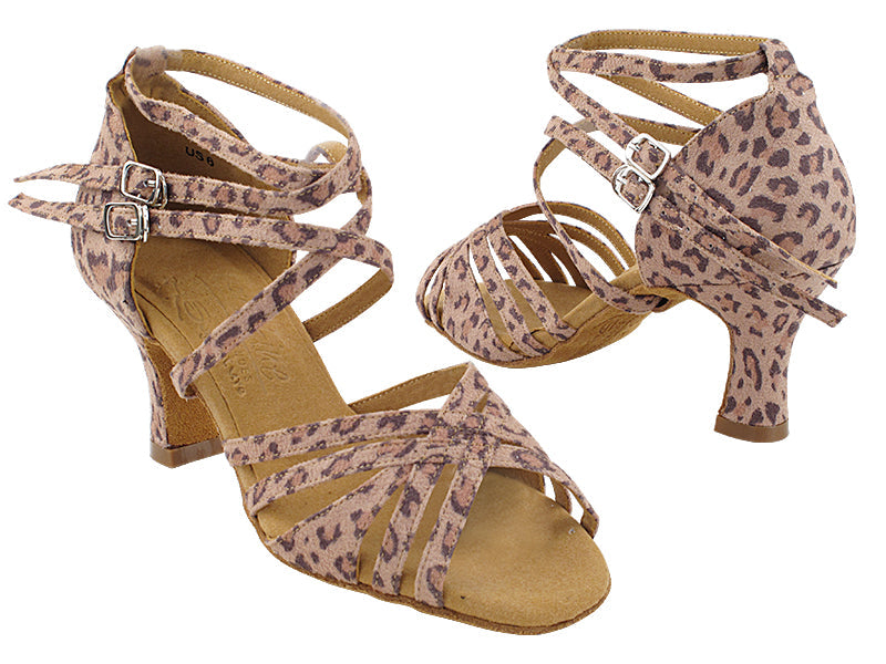 S1006 267 Leopard Velvet with 2.5&quot; Spool Heel (PG) in the photo