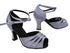 S1007CC 180 Grey Satin_X-Strap Ankle with Loop_Rhinestone on Heel Only with 2.5" Heel (PG) in the photo