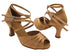 S1007 Tan Satin with 2.5" Spool Heel (PG) in the photo