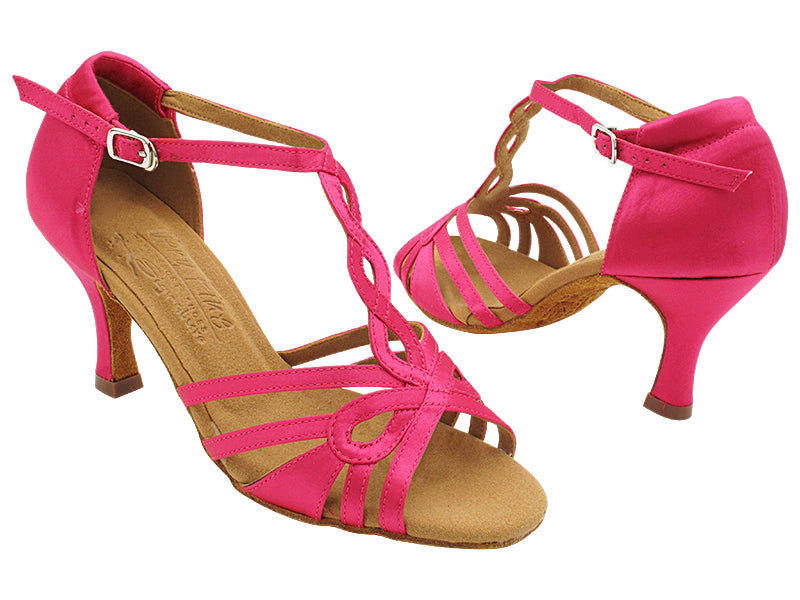 S1008 121 Rose Satin with 3&quot; Flare Heel (YQG) in the photo